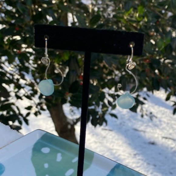 VTG Hand Made Silver Blue Bead Necklace SET - Picture 6 of 8